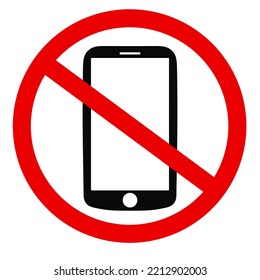 Mobile Phone Not Allowed Dont Use Stock Illustration 2212902003 ...