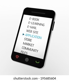 Mobile phone or PDA Application concept