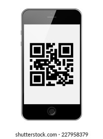 Mobile Smart Phone Qr Code Isolated Stock Illustration 227958379 ...