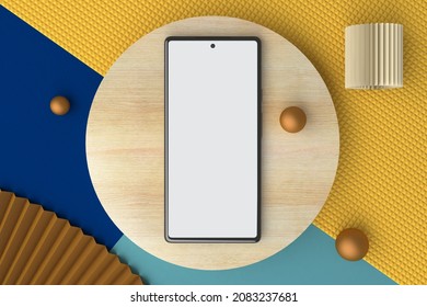Mobile Top View 3D Rendering