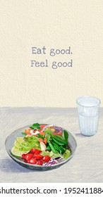 Mobile Wallpaper With Quote, Eat Good Feel Good