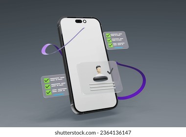 MOBILE WHITE SCREEN with 3d website dashboard ,data analysis ,seo ,ai robot , video upload ,graphics rose elegant dark background