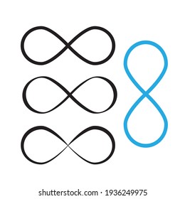 Mobius loop infinity . Loop icon or infinity symbol