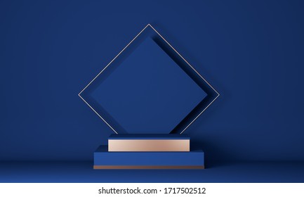 Mock Up Geometric Shape Podium For Product Design, 3d Rendering, 3d Illustration	