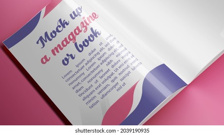 Mock up a multi-page magazine or book from multiple views
