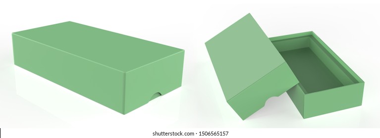 Mock Up Original Box, packaging Design for Candy, Snack in Isolated on a white Background with Work paths. 3d illustration
