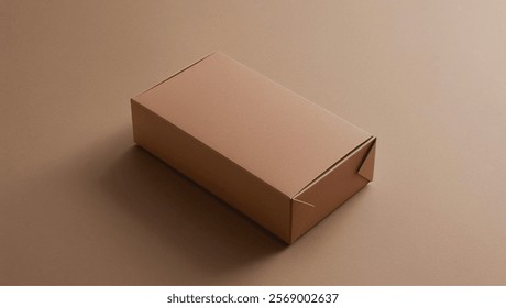 Mock up Plain brown packaging box for the small business owners 