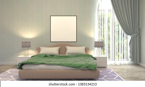 mock up poster frame