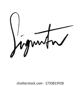 Mock Signature Word Calligraphic Illustration Document Stock ...