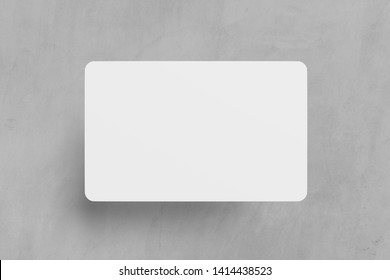 Mock Up View Of A Rounded Corner Card - 3d Rendering