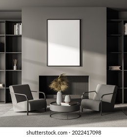 Mockup Banner Grey Living Room Interior Stock Illustration 2022417098 ...