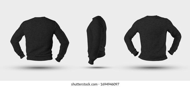 Download Black Sweatshirt Front Side Back Images Stock Photos Vectors Shutterstock