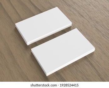 Mockup Blank White Business Card Presentation Of Corporate Identity.3d Rendering