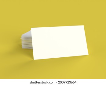 Mockup Blank White Business Card Presentation Stock Illustration ...