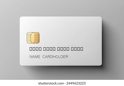 Mockup credit card template, generic numbers, name text, neutral backdrop, perfect for visualizing brand on physical card - Powered by Shutterstock