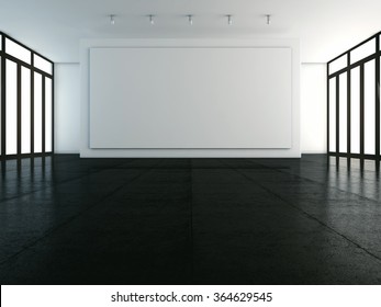 Mockup Of Empty White Backdrop