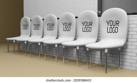 Mockup, Glass Door, Logo Or Reception