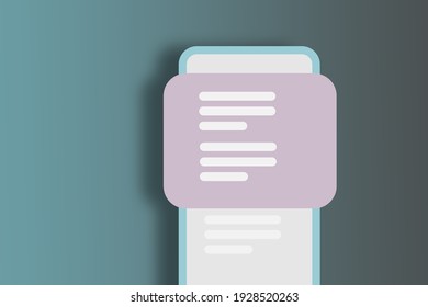 Mockup Of Message And Notification Bar On Smartphone