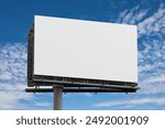 Mockup of a outdoor billboard against the sky. 3d illustration