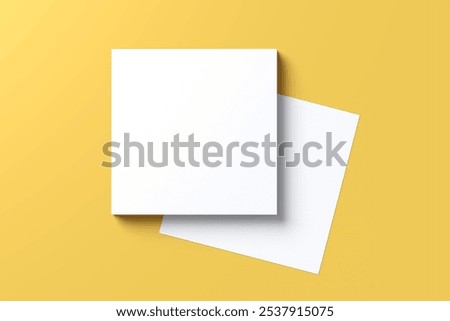 Mockup Square Flyer 3D Rendering