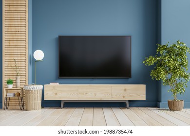 Mockup Tv Wall Mounted On Cabinet Stock Illustration 1988735474 ...