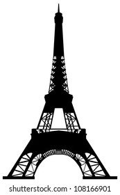 Model Eiffel Tower Cardboard Isolated On Stock Illustration 108166901 ...