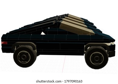 Model Electric Car Side View 3D-rendering