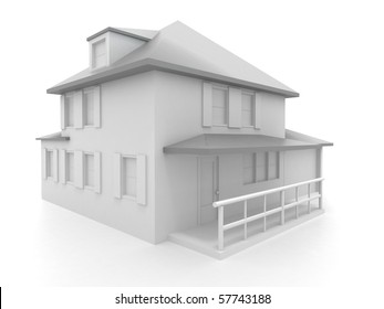 Model Of House. 3d