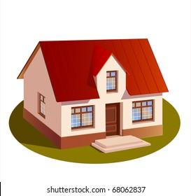 Model Three Dimensions Family House Stock Illustration 68062837 