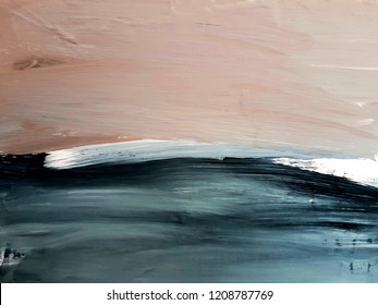 Modern Abstract Art Painting. Contemporary Landscape Painting .