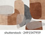 Modern abstract artwork background. Texture, stylish modern wall art, orange, grey