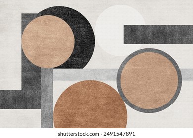 Modern abstract artwork background. Texture, stylish modern wall art, orange, grey