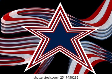 modern abstract black wallpaper with red and white eclipse noise line accents blue gradient USA flag - Powered by Shutterstock