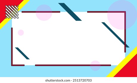 Modern abstract frame design with vibrant colors and geometric shapes, perfect for digital presentations and social media graphics. - Powered by Shutterstock