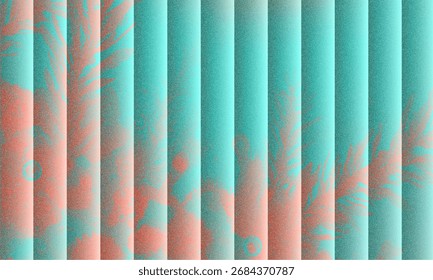 Modern abstract gradient with subtle botanical patterns and textured overlay