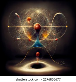 Modern Abstract Illustration Of Quantum Physics