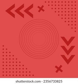 Modern abstract minimal design. Red geometric background, illustration. - Powered by Shutterstock