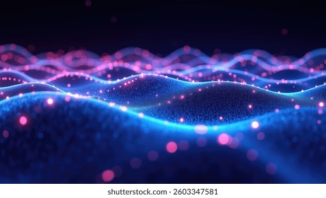 Modern Abstract Technology Background with Dynamic Wave Design