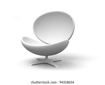 Modern Armchair Isolated 3d Model