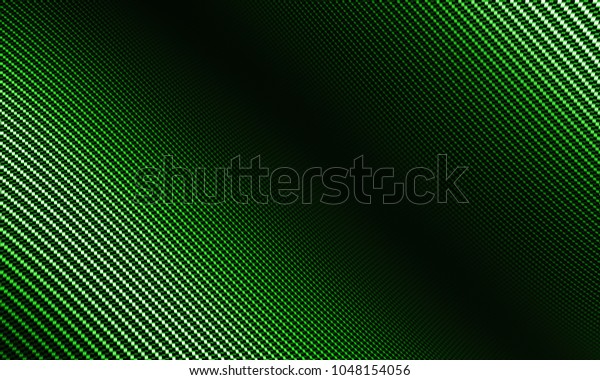 Modern background with\
distorted green carbon fiber material. Smooth shiny surface under\
angle. Car\
tuning.