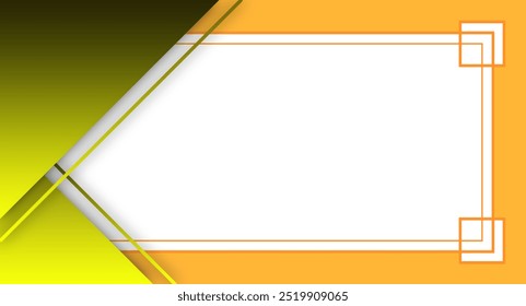 A modern banner design with sharp diagonal lines, combining yellow and green tones, perfect for professional or business presentations. - Powered by Shutterstock