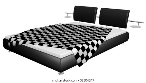 Modern bed, created with 3d max & rendered
