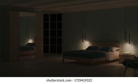 ベッドルーム 夜 の画像 写真素材 ベクター画像 Shutterstock