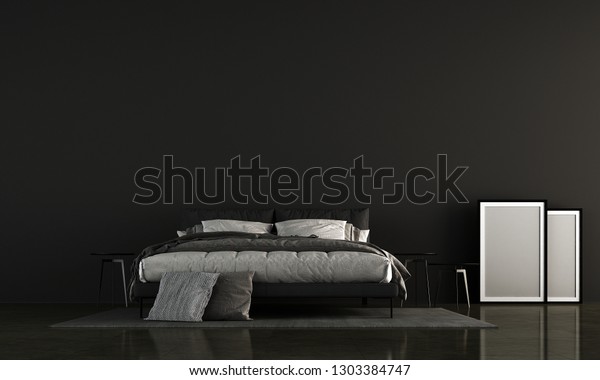 Modern Bedroom Interior Design Concept Idea Stock