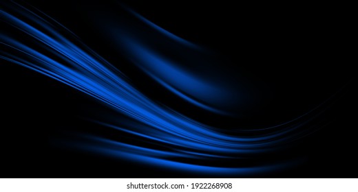 Modern Black Background With Dynamic Blue Lights Effects