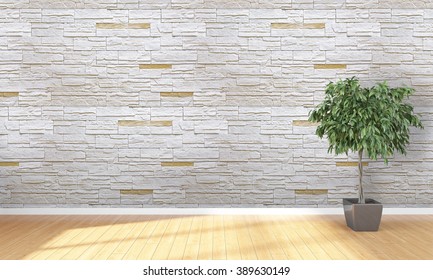 Modern bright interior . 3D render