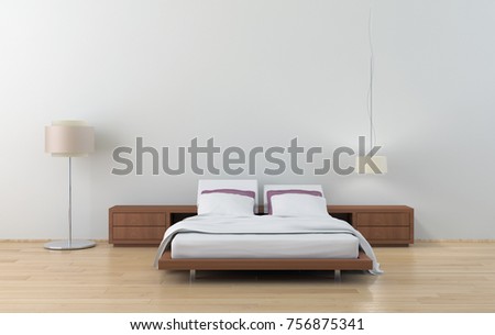 Modern bright interiors. 3D rendering illustration