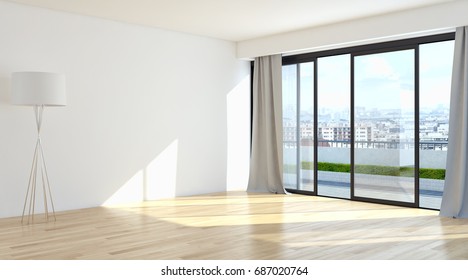 Modern Bright Living Room Interiors 3d Stock Illustration 687020764 ...