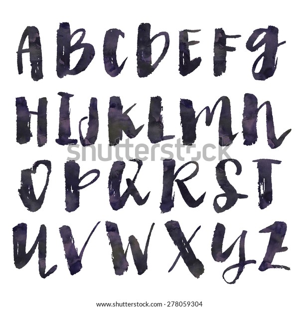 brush lettering alphabet