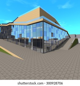 Modern building. Architecture background